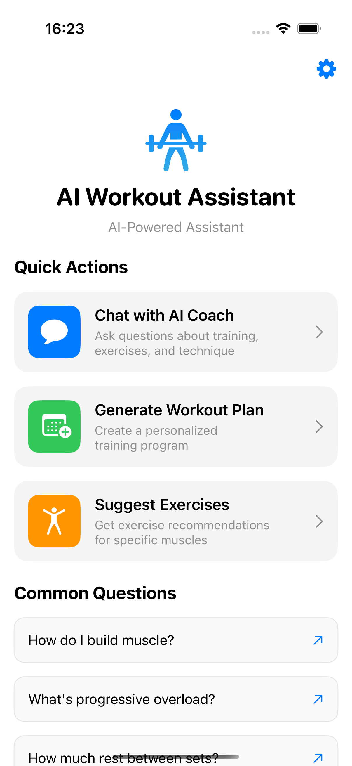 Sthenos AI workout assistant
